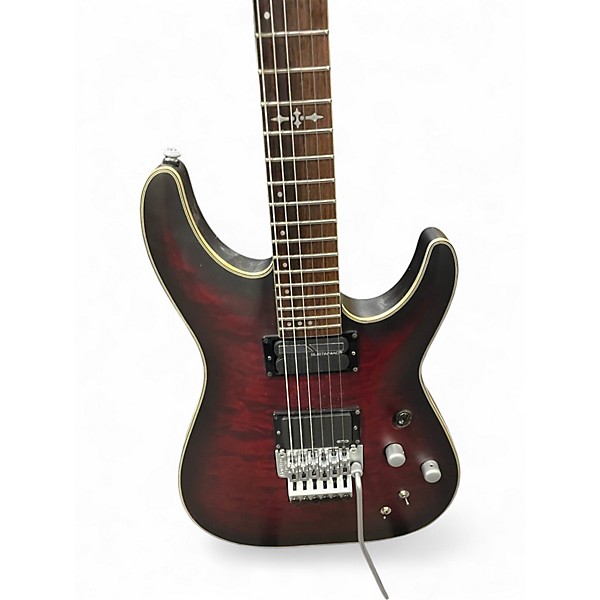 Used Schecter Guitar Research C1 Platinum Satin Red Solid Body Electric Guitar