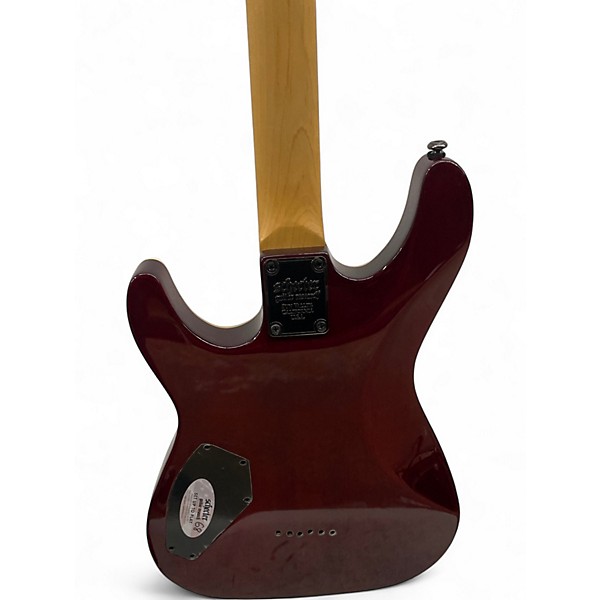 Used Schecter Guitar Research Omen Extreme 6 Trans Crimson Red Solid Body Electric Guitar