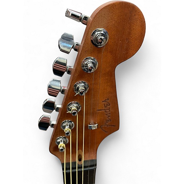 Used Fender American Acoustasonic Jazzmaster Arctic White Acoustic Electric Guitar