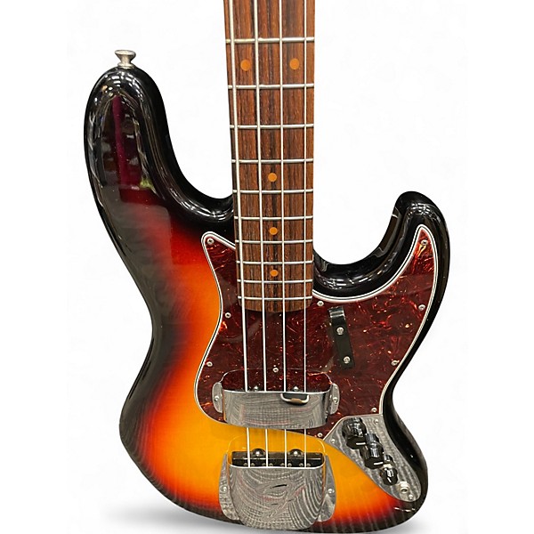 Used Fender American Vintage 64 Jazz Bass 2 Color Sunburst Electric Bass Guitar