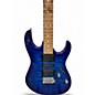 Used Ibanez GRX70QA Transparent Blue Burst Solid Body Electric Guitar
