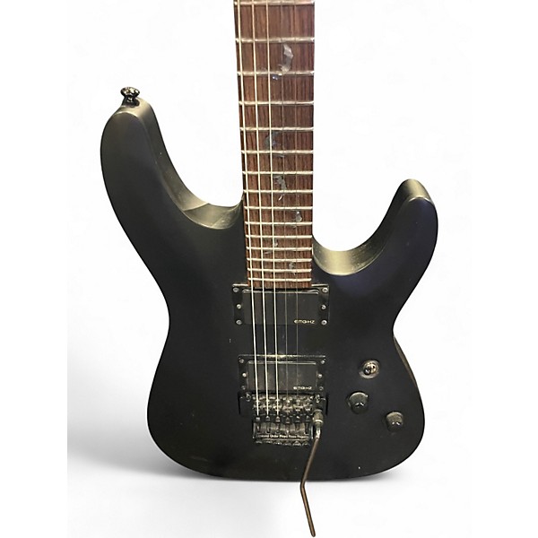 Used Schecter Guitar Research Diamond Series Damien 6 FR Black Solid Body Electric Guitar