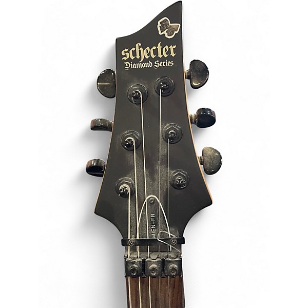 Used Schecter Guitar Research Diamond Series Damien 6 FR Black Solid Body Electric Guitar