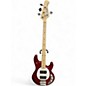 Used Sterling by Music Man STINGRAY SUB SERIES Wine Red Electric Bass Guitar thumbnail