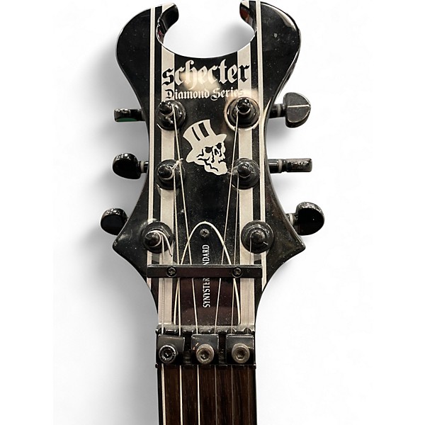 Used Schecter Guitar Research Synyster Gates Signature Standard Black and White Solid Body Electric Guitar