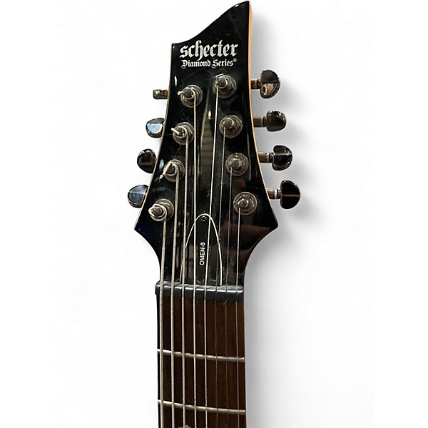 Used Schecter Guitar Research DEMON 8 GLOSS BLACK Solid Body Electric Guitar