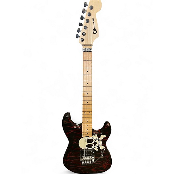 Used Charvel WARREN DEMARTINI PRO MOD BLOOD AND SKULL Custom Graphic Solid Body Electric Guitar