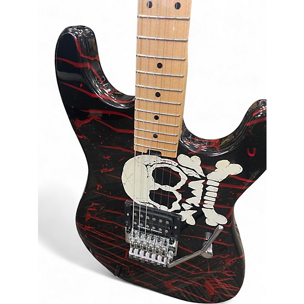 Used Charvel WARREN DEMARTINI PRO MOD BLOOD AND SKULL Custom Graphic Solid Body Electric Guitar