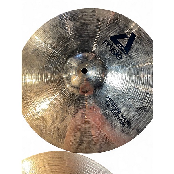 Used Paiste 14in Alpha Medium Hi Hat Pair Cymbal