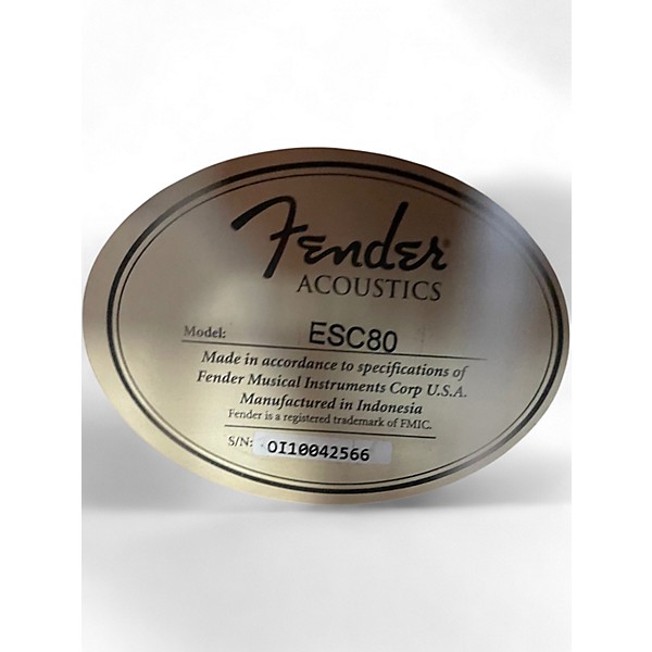 Used Fender ESC80 Natural Classical Acoustic Guitar