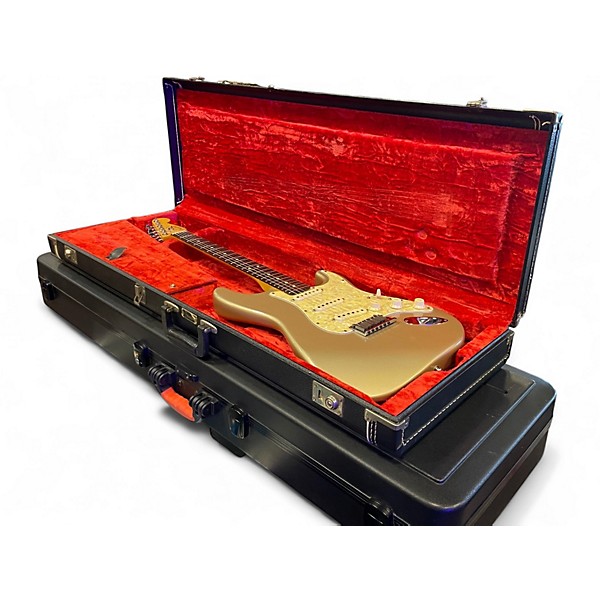 Used Fender Roadhouse Stratocaster Shoreline Gold Solid Body Electric Guitar