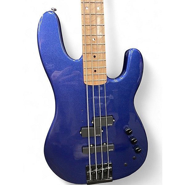 Used Squier PARTS BASS Blue Electric Bass Guitar