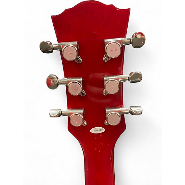 Used Firefly FF338 Red Hollow Body Electric Guitar