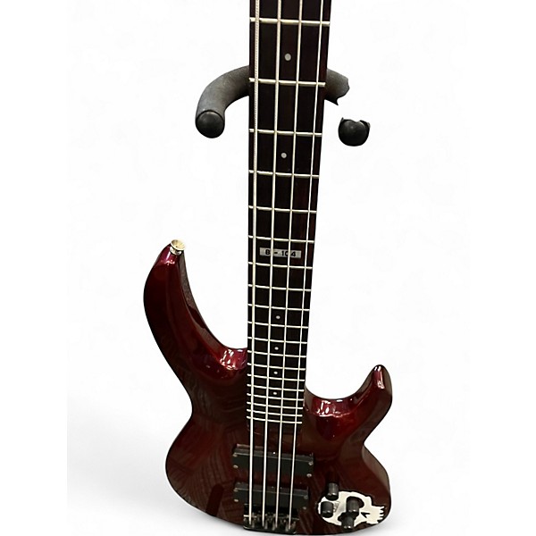 Used ESP LTD B104 Crimson RED Electric Bass Guitar