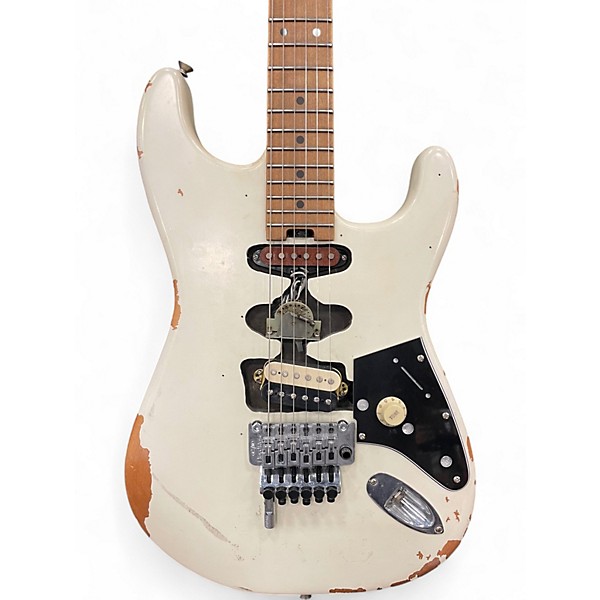 Used EVH Frankenstein Relic Series White Solid Body Electric Guitar