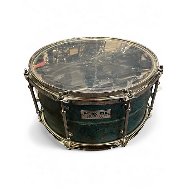 Used Pork Pie 13X7 Brass Patina Patina Drum