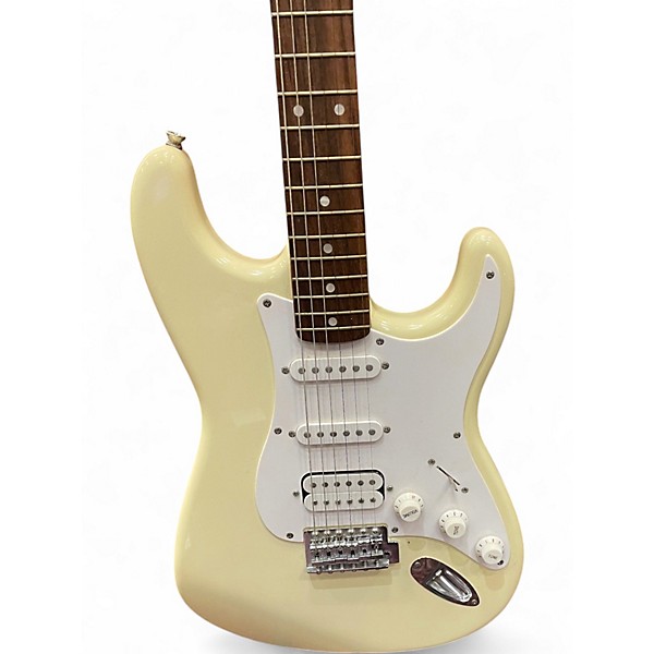 Used Squier Affinity Stratocaster Antique White Solid Body Electric Guitar