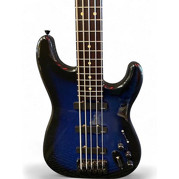 Used 2006 Landing L532 Blue Sunburst Electric Bass Guitar