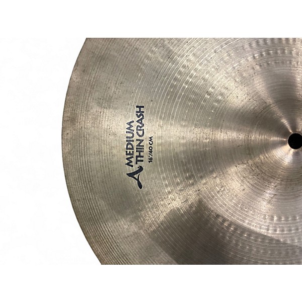 Used Zildjian 16in A Series Medium Thin Crash Cymbal