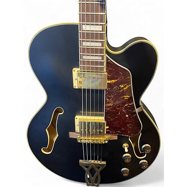 Used Ibanez AF75GBKF Flat Black Hollow Body Electric Guitar