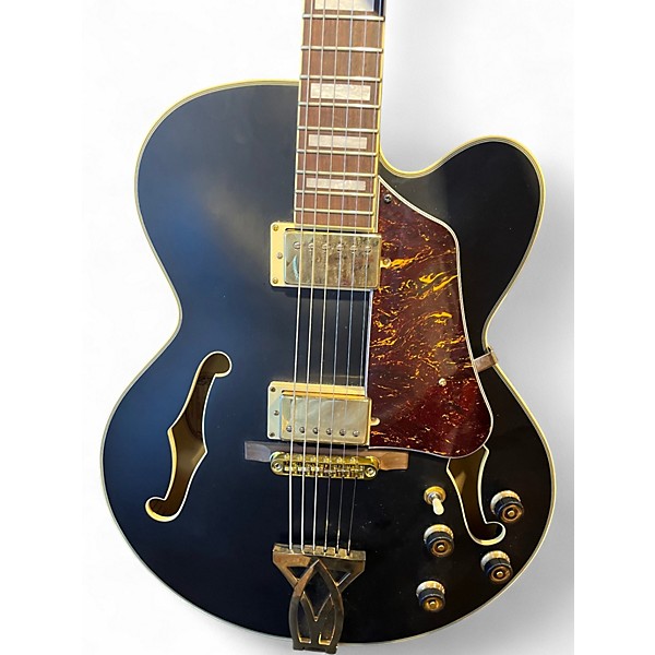 Used Ibanez AF75GBKF Flat Black Hollow Body Electric Guitar