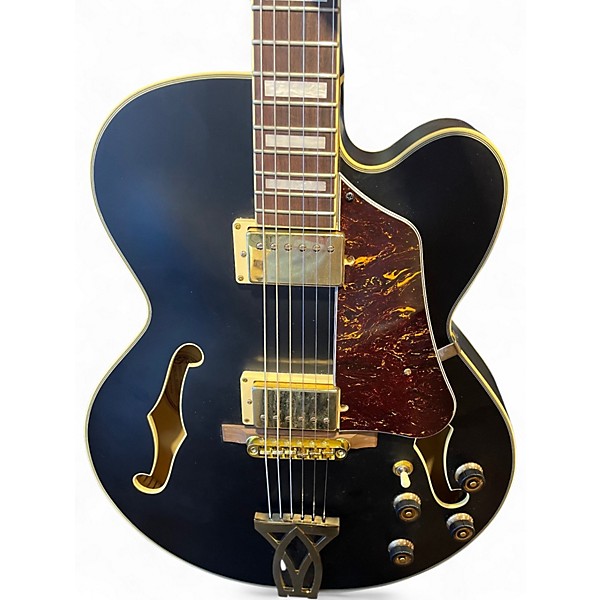 Used Ibanez AF75GBKF Flat Black Hollow Body Electric Guitar