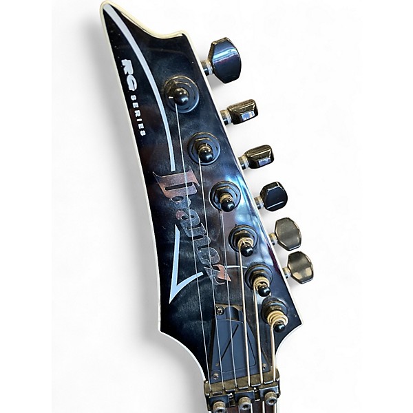 Used Ibanez RG370QMSPL RG Series Trans Black Solid Body Electric Guitar