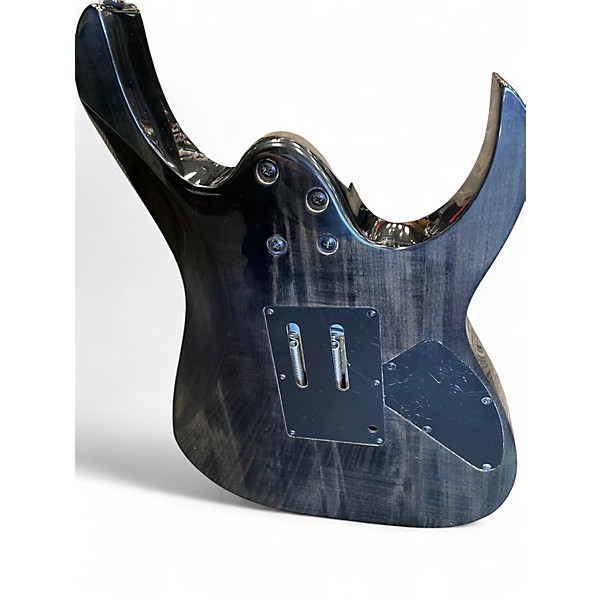 Used Ibanez RG370QMSPL RG Series Trans Black Solid Body Electric Guitar