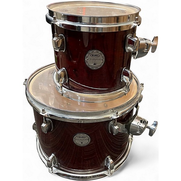 Used Mapex 7 Piece Horizon Trans Red Drum Kit