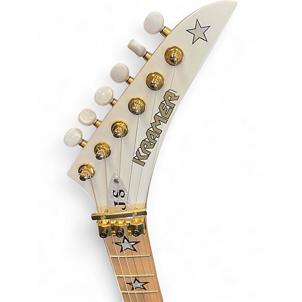 Used Kramer Js Jersey Star White Solid Body Electric Guitar