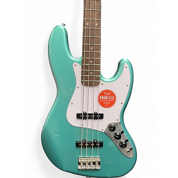 Used Squier Affinity Jazz Bass Ocean Turquoise Electric Bass Guitar