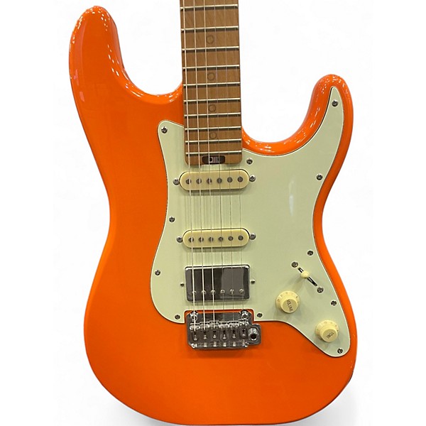 Used Schecter Guitar Research NICK JOHNSTON HSS ATOMIC ORANGE Solid Body Electric Guitar