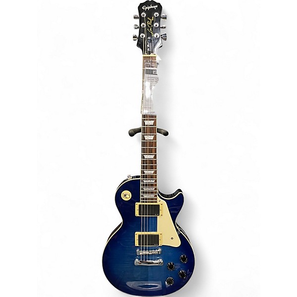 Used Epiphone Les Paul Standard Trans Blue Solid Body Electric Guitar