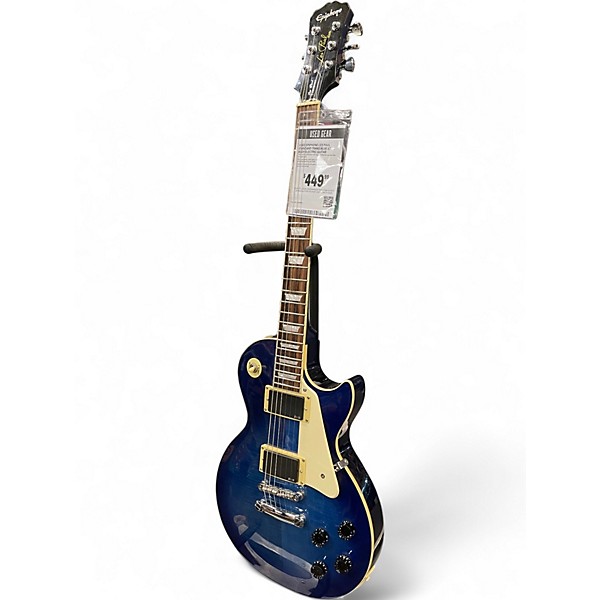 Used Epiphone Les Paul Standard Trans Blue Solid Body Electric Guitar