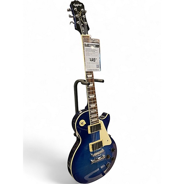 Used Epiphone Les Paul Standard Trans Blue Solid Body Electric Guitar