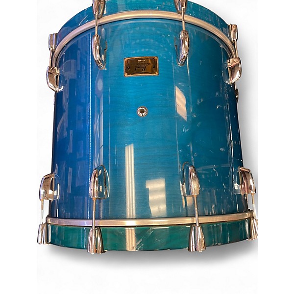 Used Pearl 4 Piece Masters Studio Birch Gloss Aqua Marine Stain Drum Kit