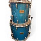 Used Pearl 4 Piece Masters Studio Birch Gloss Aqua Marine Stain Drum Kit