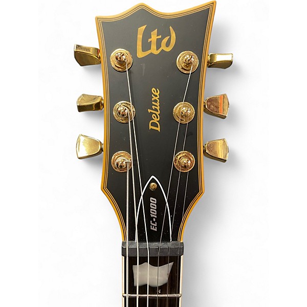 Used ESP LTD EC1000 Deluxe Duncan Vintage Black Solid Body Electric Guitar