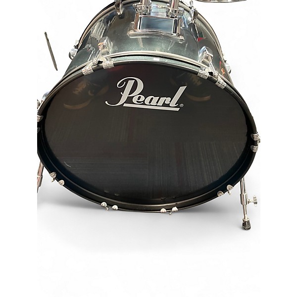 Used Pearl 5 Piece ROADSHOW AQUA BLUE GLITTER Drum Kit