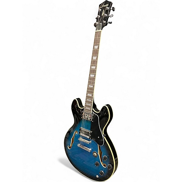 Used Firefly FF335 Blue Burst Hollow Body Electric Guitar