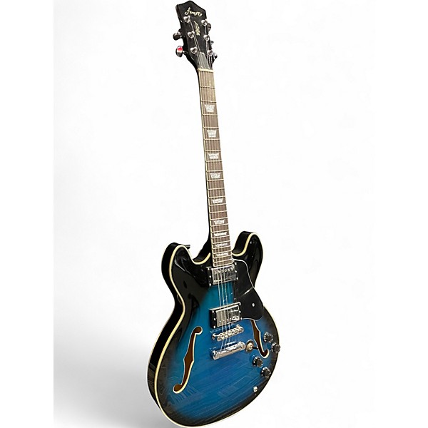 Used Firefly FF335 Blue Burst Hollow Body Electric Guitar