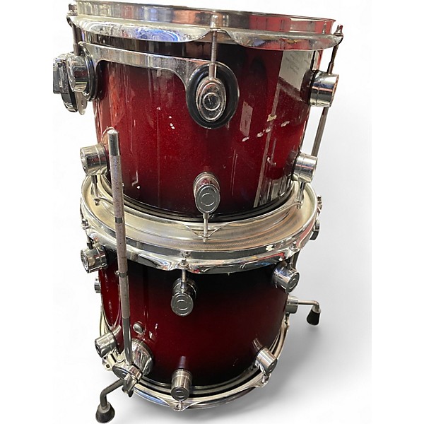 Used PDP by DW 6 Piece X7 6 Piece Drum Kit Red Drum Kit