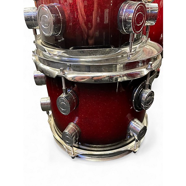 Used PDP by DW 6 Piece X7 6 Piece Drum Kit Red Drum Kit