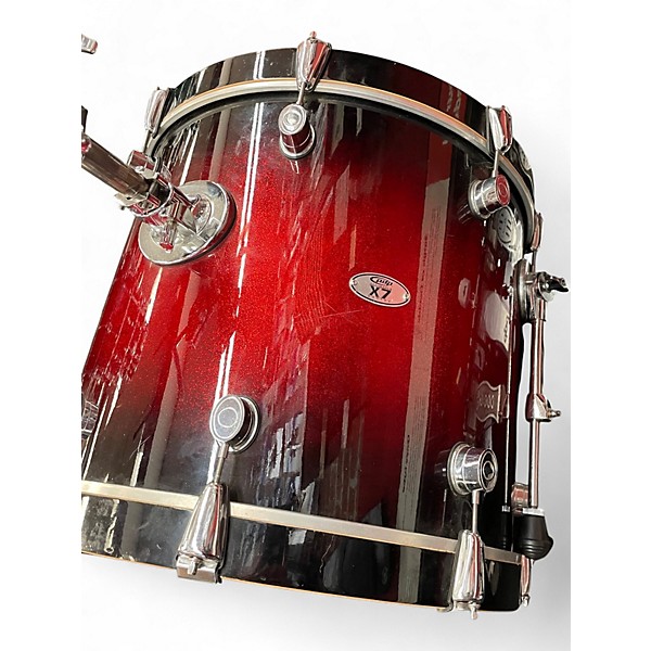 Used PDP by DW 6 Piece X7 6 Piece Drum Kit Red Drum Kit