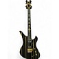 Used Schecter Guitar Research diamond series Black and Gold Solid Body Electric Guitar thumbnail
