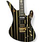 Used Schecter Guitar Research diamond series Black and Gold Solid Body Electric Guitar