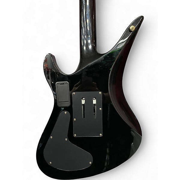 Used Schecter Guitar Research diamond series Black and Gold Solid Body Electric Guitar