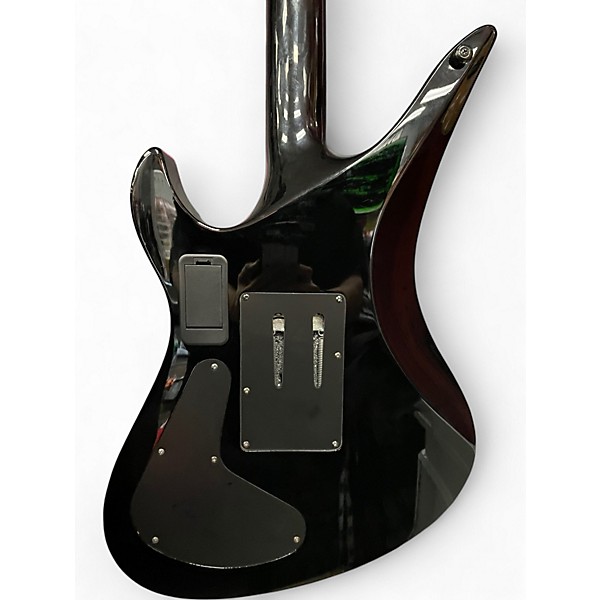 Used Schecter Guitar Research diamond series Black and White Solid Body Electric Guitar