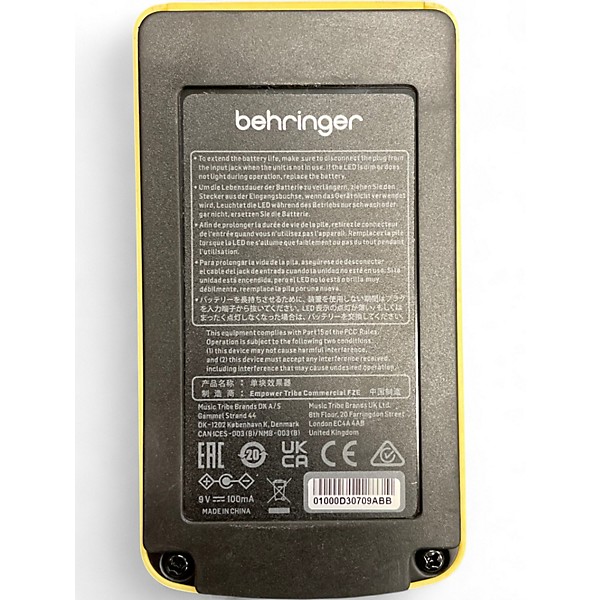 Used Behringer BEQ700 Graphic Equalizer Bass Effect Pedal