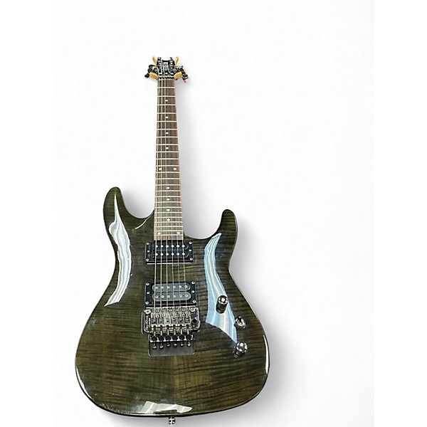 Used Dean VENDETTA VN1000F Trans Black Solid Body Electric Guitar